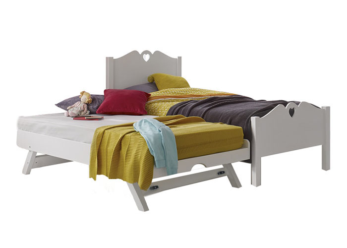 Holly Super Single Bed Frame with Pull Out Single Raising Bed